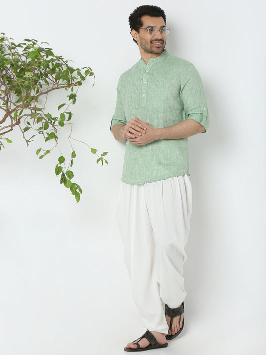 Regular Fit Solid Mid Rise Pants