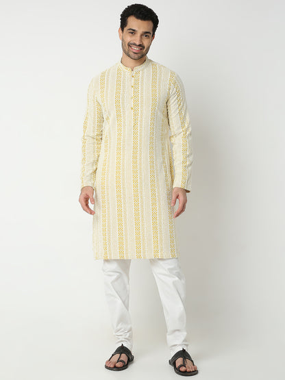 Regular Fit Embroidered Kurta Sets