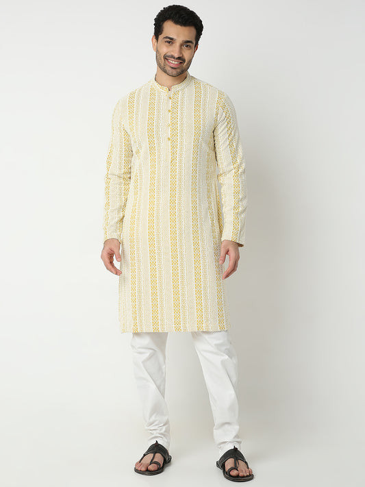 Regular Fit Embroidered Kurta Sets