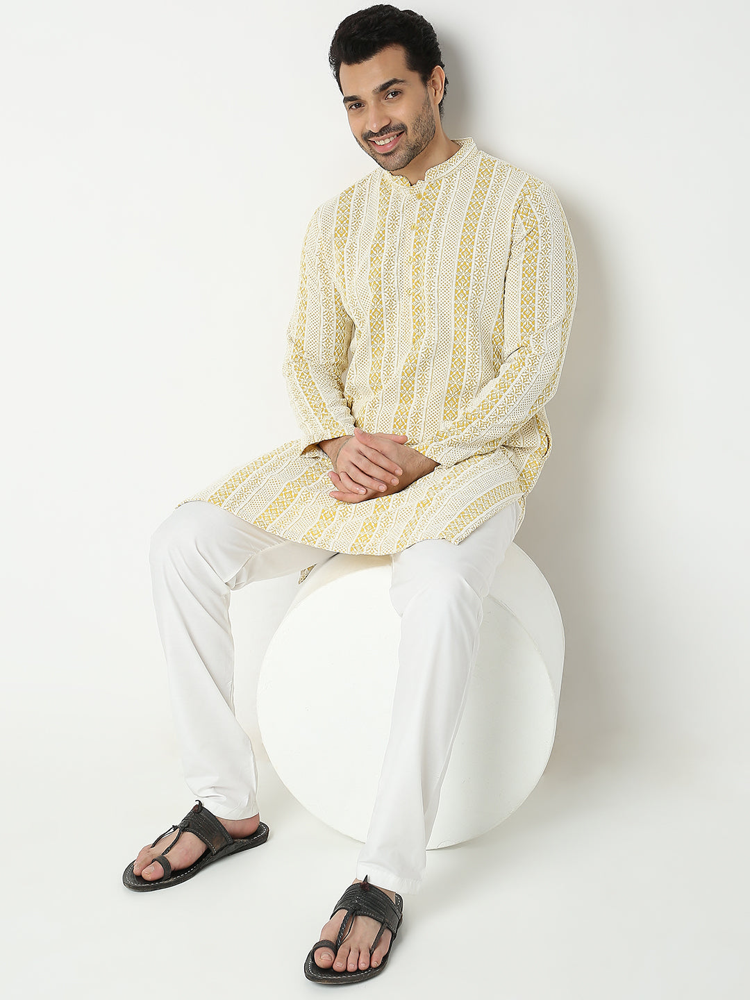 Regular Fit Embroidered Kurta Sets