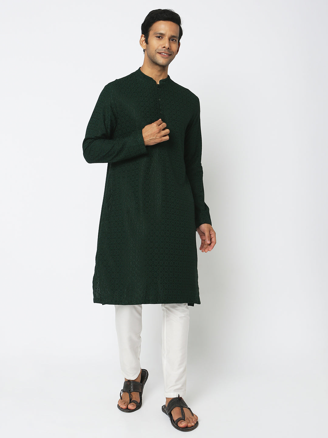 Regular Fit Embroidered Kurta Sets