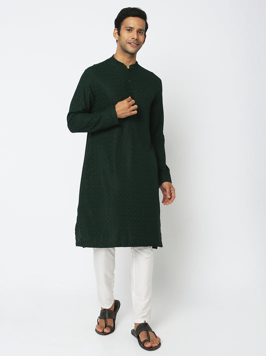 Regular Fit Embroidered Kurta Sets