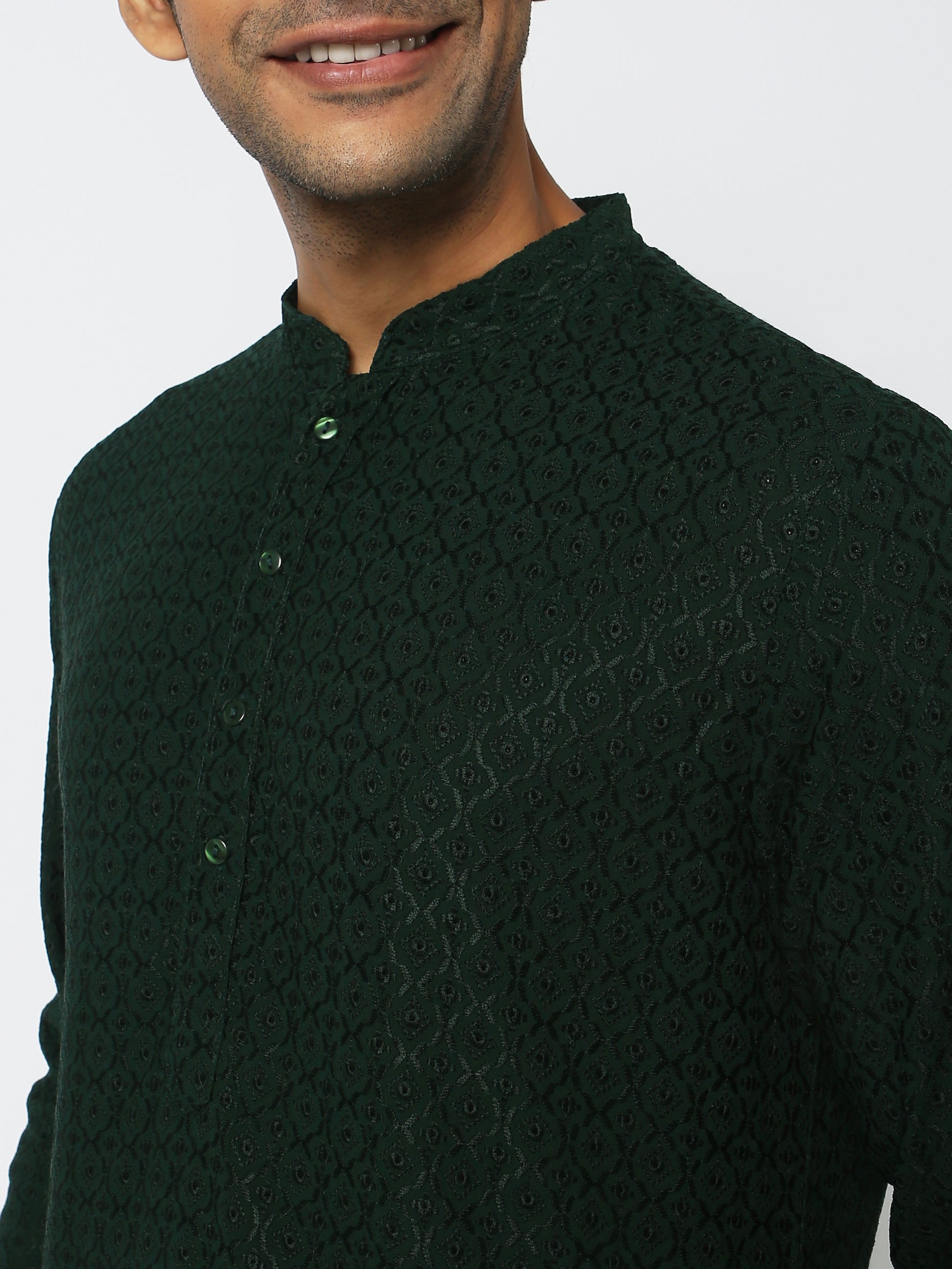 Regular Fit Embroidered Kurta Sets