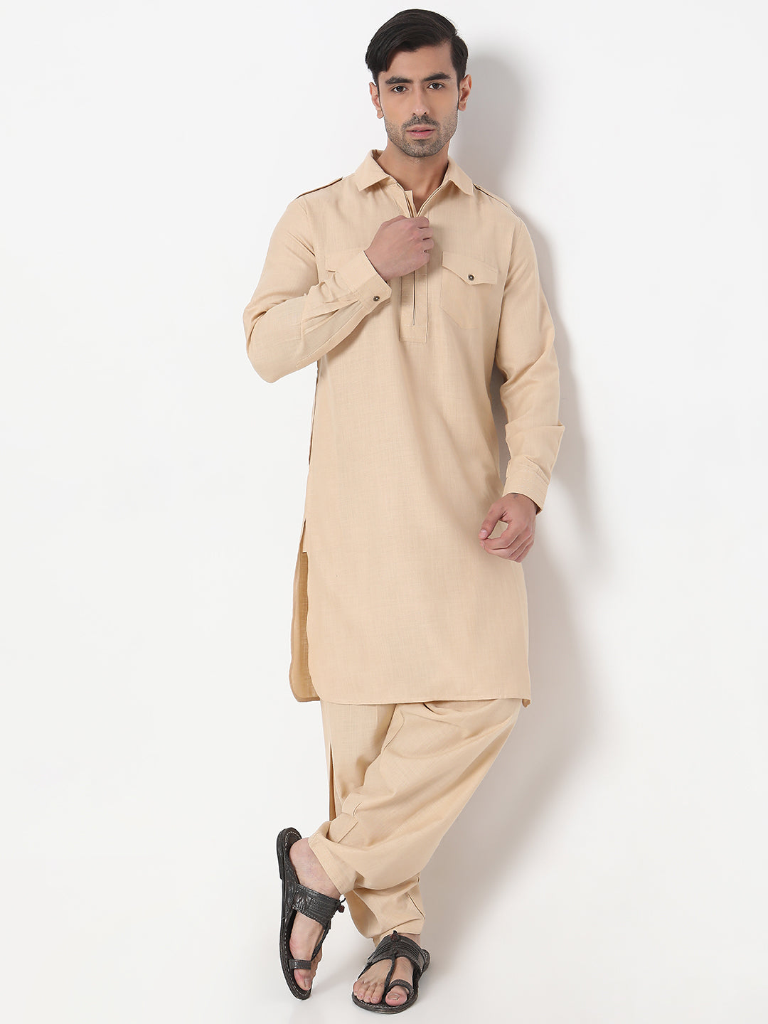 Regular Fit Solid Kurta Sets
