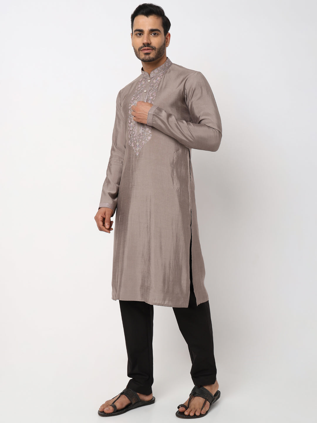 Regular Fit Embroidered Kurta Sets