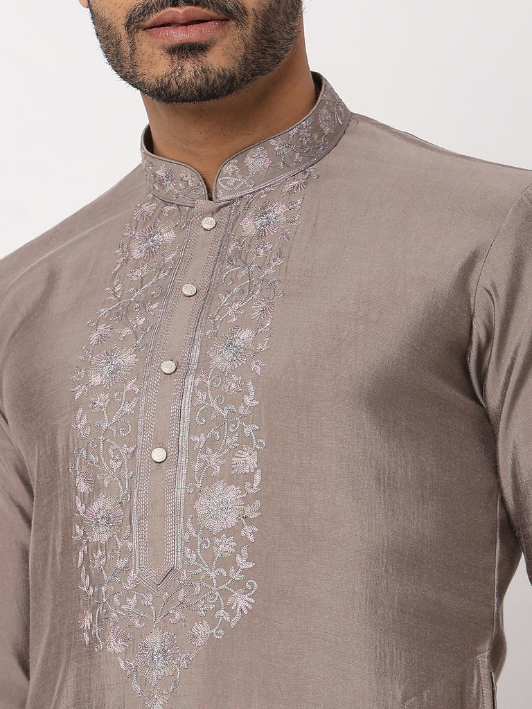 Regular Fit Embroidered Kurta Sets