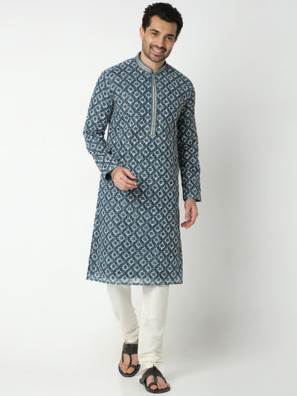 Regular Fit Embroidered Kurta Sets