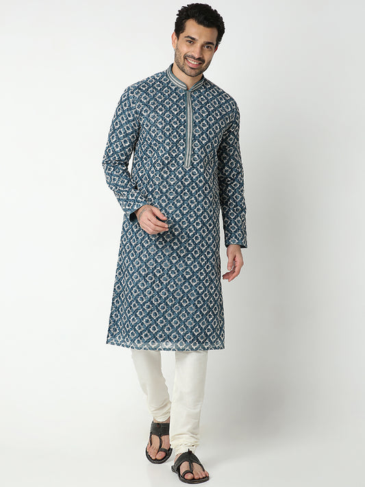 Regular Fit Embroidered Kurta Sets