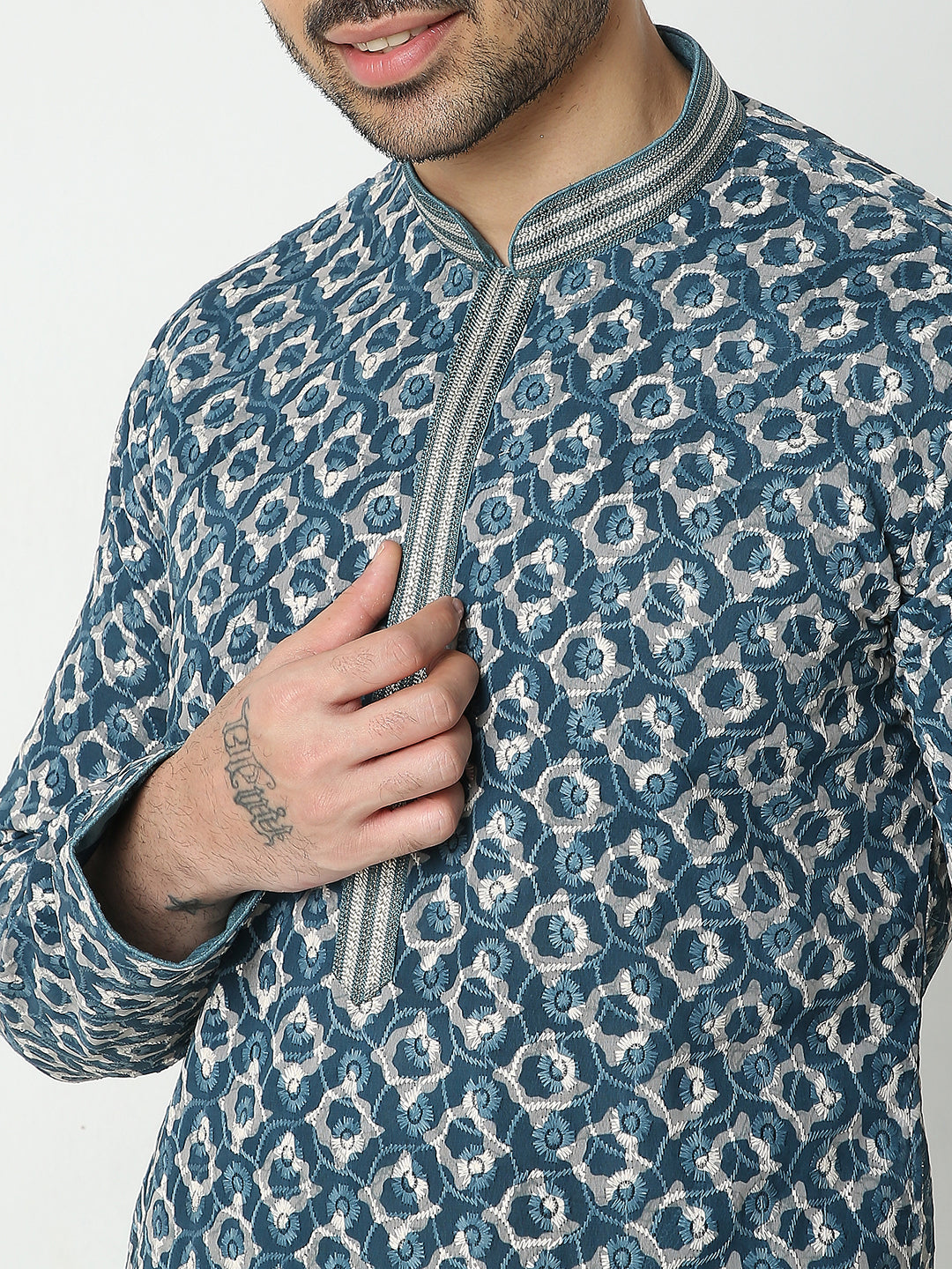 Regular Fit Embroidered Kurta Sets