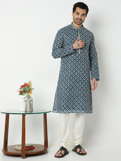 Regular Fit Embroidered Kurta Sets