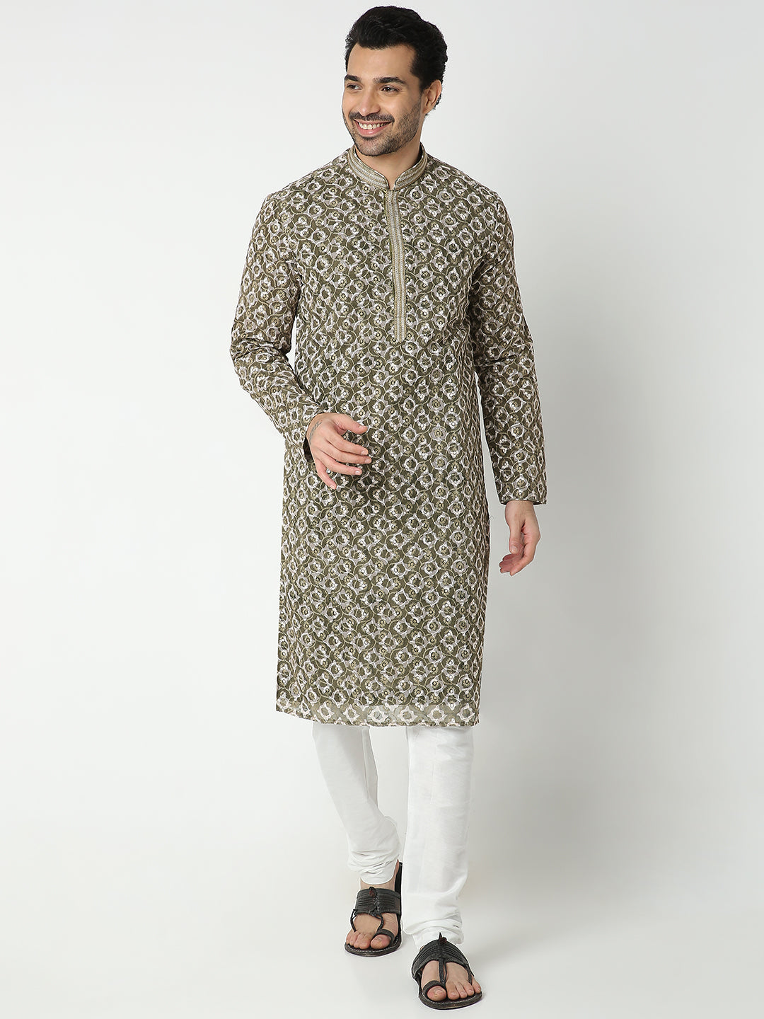 Regular Fit Embroidered Kurta Sets
