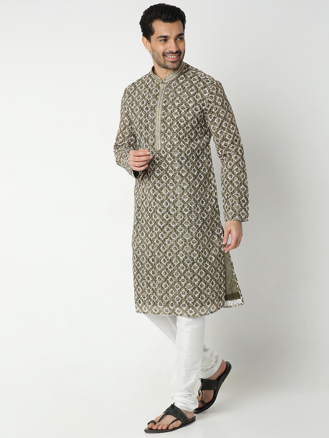 Regular Fit Embroidered Kurta Sets