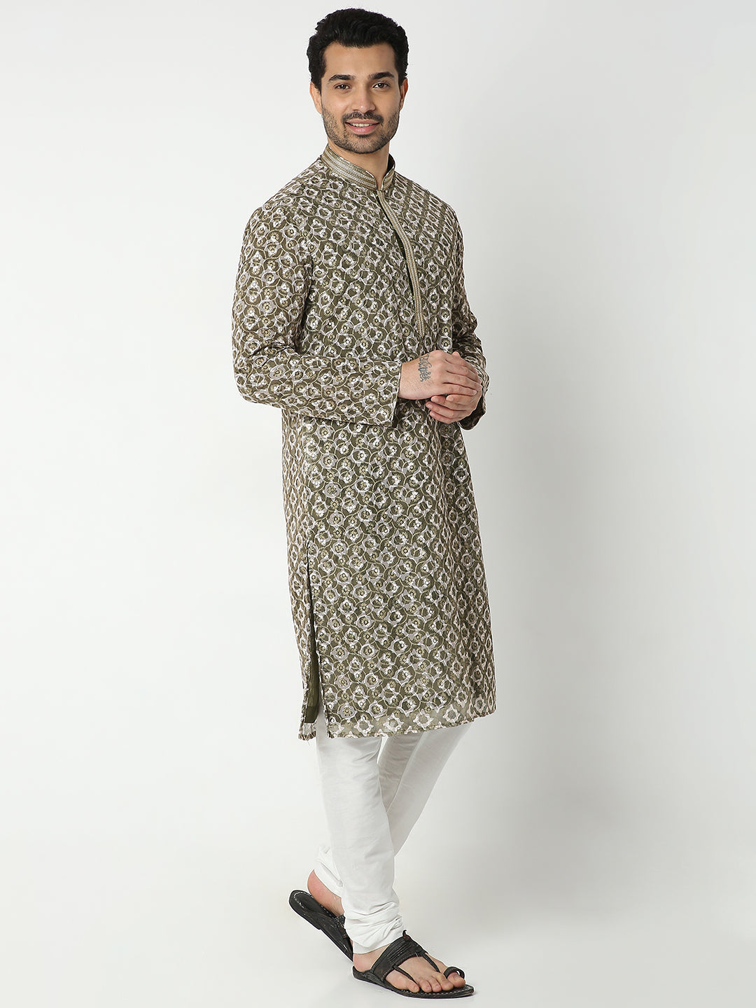 Regular Fit Embroidered Kurta Sets