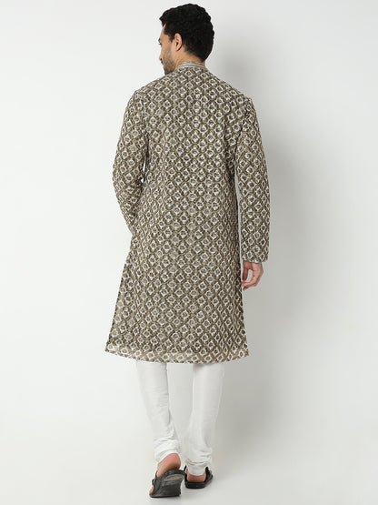 Regular Fit Embroidered Kurta Sets