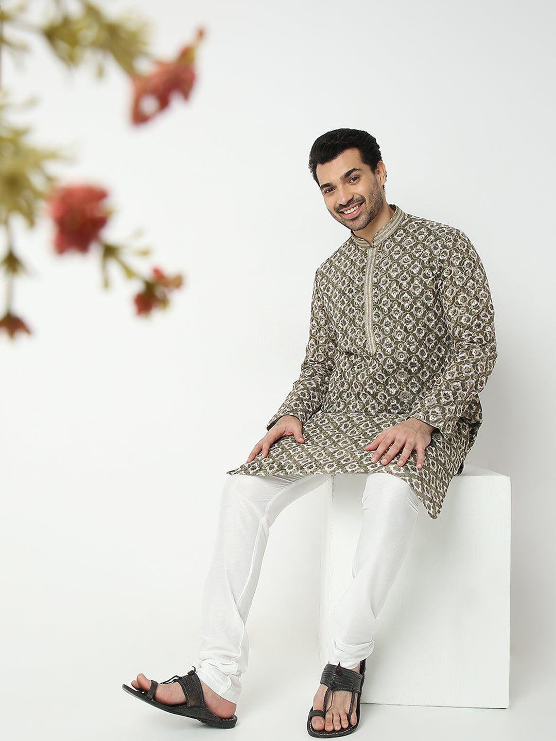 Regular Fit Embroidered Kurta Sets
