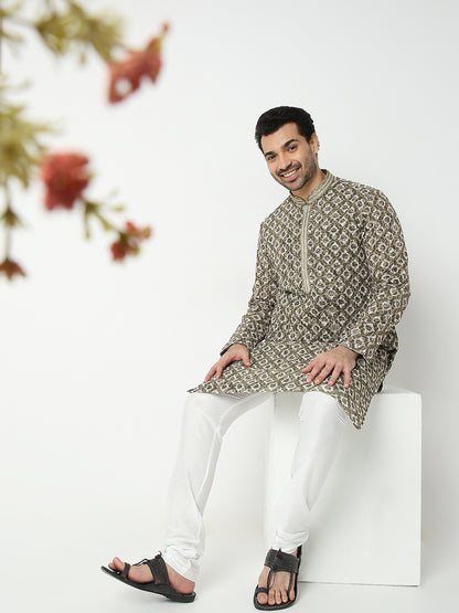 Regular Fit Embroidered Kurta Sets