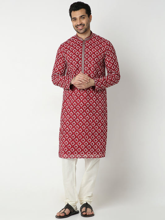 Regular Fit Embroidered Kurta Sets