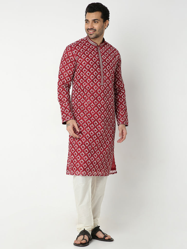 Regular Fit Embroidered Kurta Sets