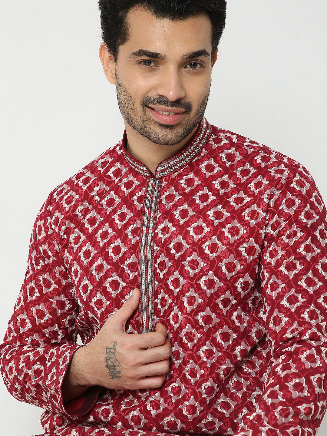 Regular Fit Embroidered Kurta Sets