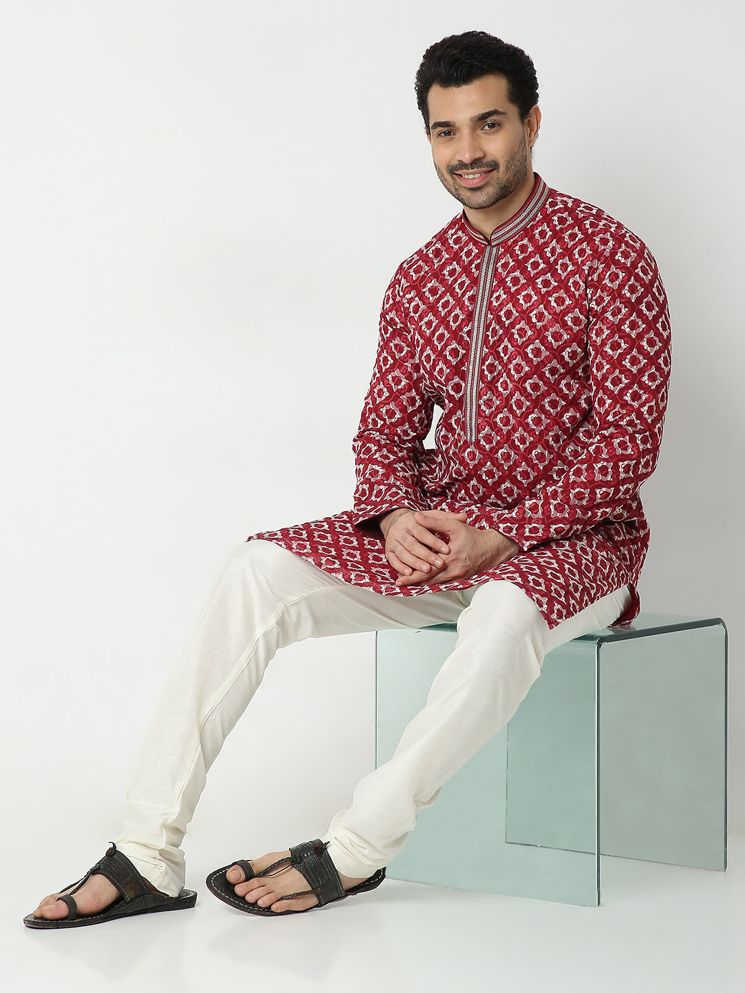 Regular Fit Embroidered Kurta Sets