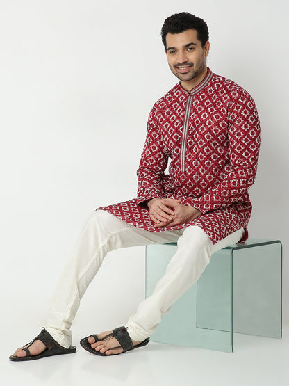 Regular Fit Embroidered Kurta Sets