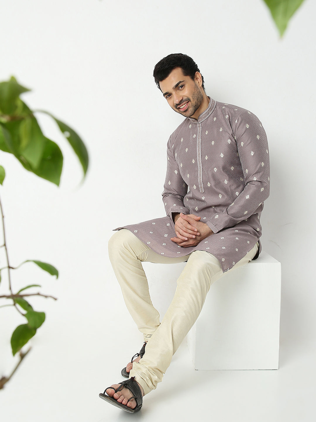 Regular Fit Jacquard Kurta Sets
