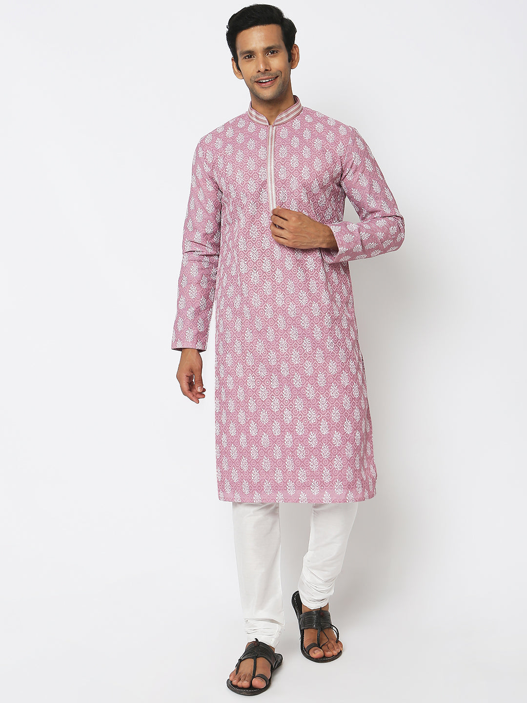 Regular Fit Embroidered Kurta Sets