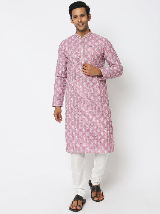 Regular Fit Embroidered Kurta Sets