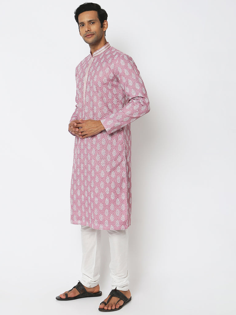 Regular Fit Embroidered Kurta Sets