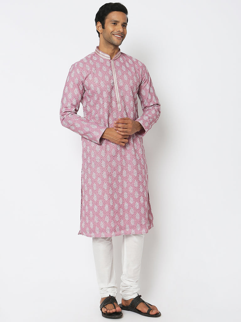 Regular Fit Embroidered Kurta Sets