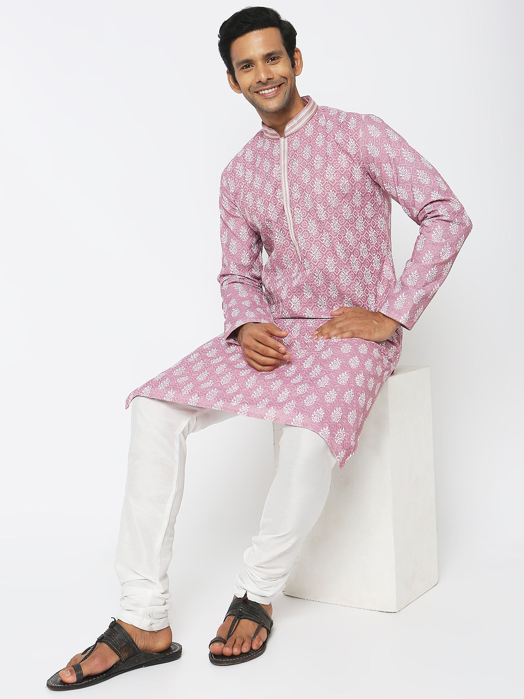 Regular Fit Embroidered Kurta Sets