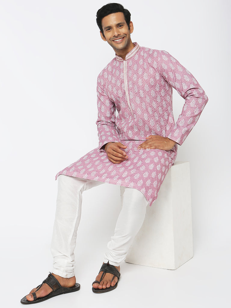 Regular Fit Embroidered Kurta Sets