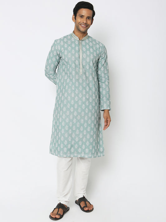Regular Fit Embroidered Kurta Sets