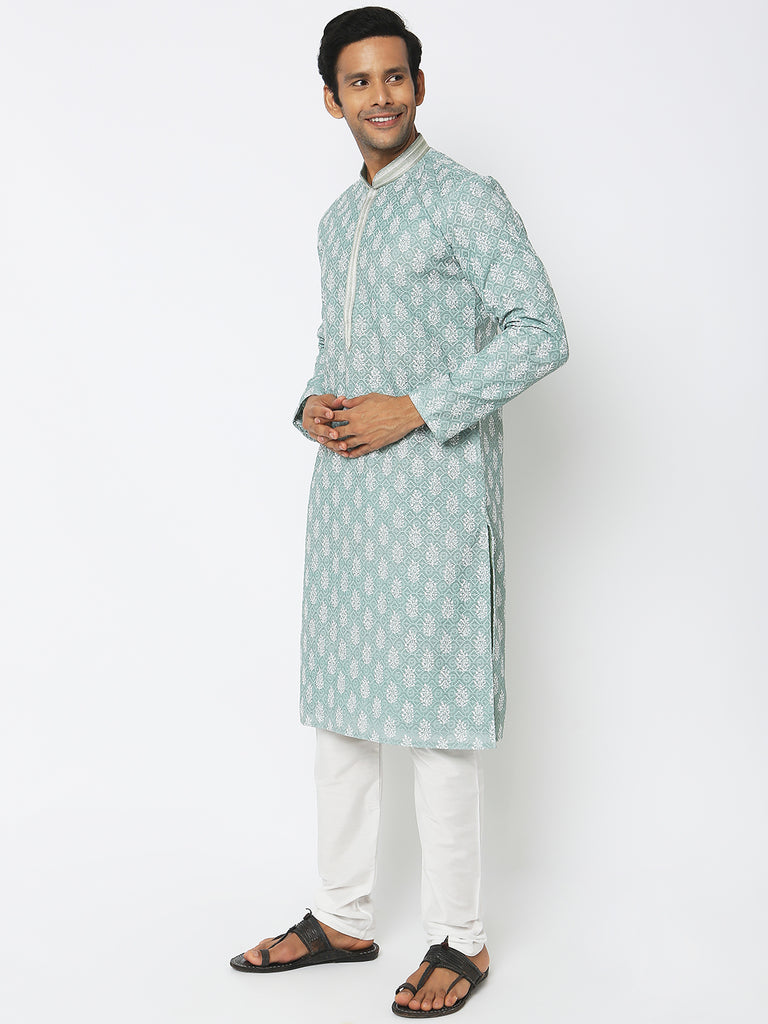 Regular Fit Embroidered Kurta Sets