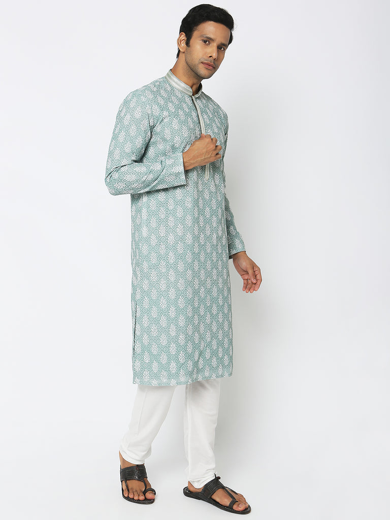 Regular Fit Embroidered Kurta Sets