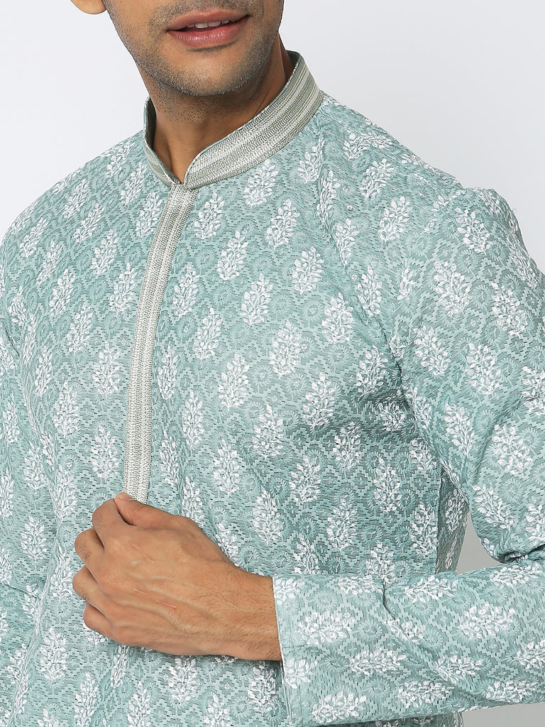 Regular Fit Embroidered Kurta Sets