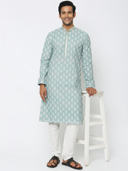 Regular Fit Embroidered Kurta Sets