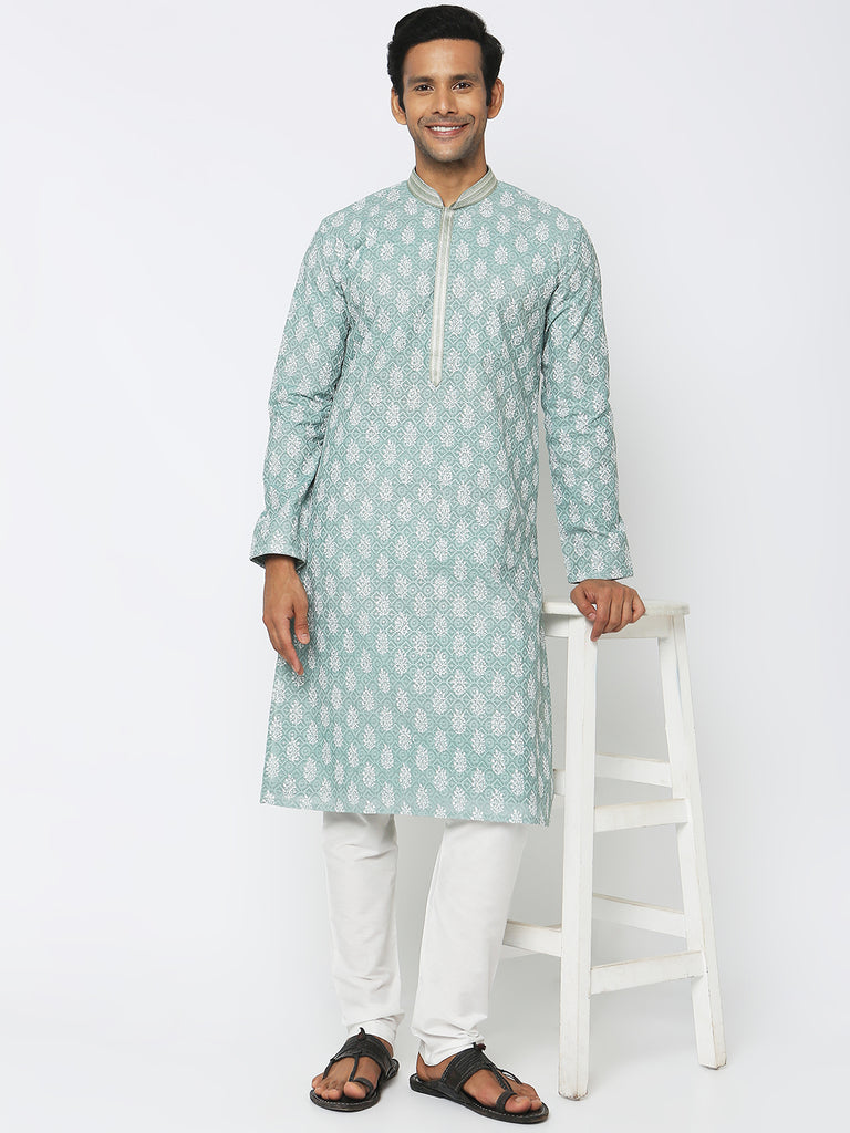 Regular Fit Embroidered Kurta Sets