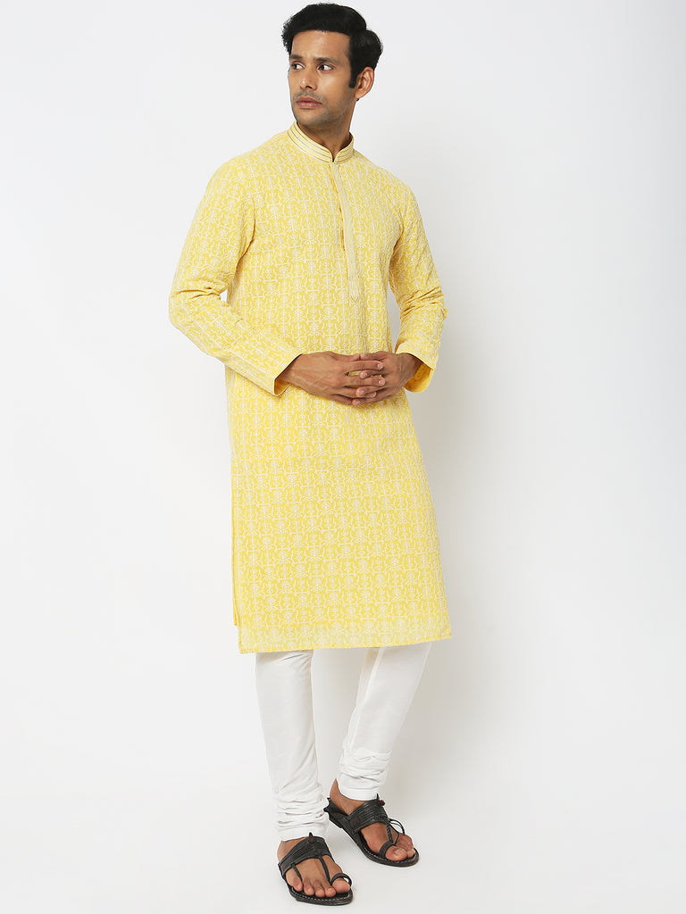 Regular Fit Embroidered Kurta Sets