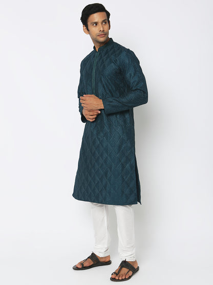 Regular Fit Embroidered Kurta Sets