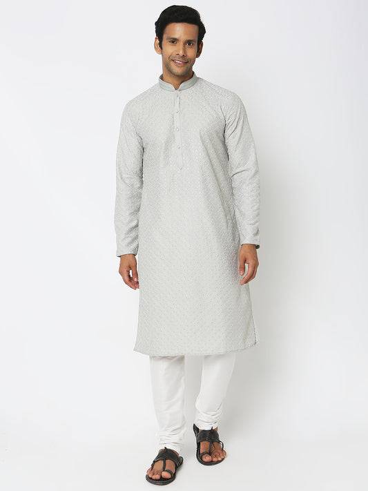 Regular Fit Embroidered Kurta Sets