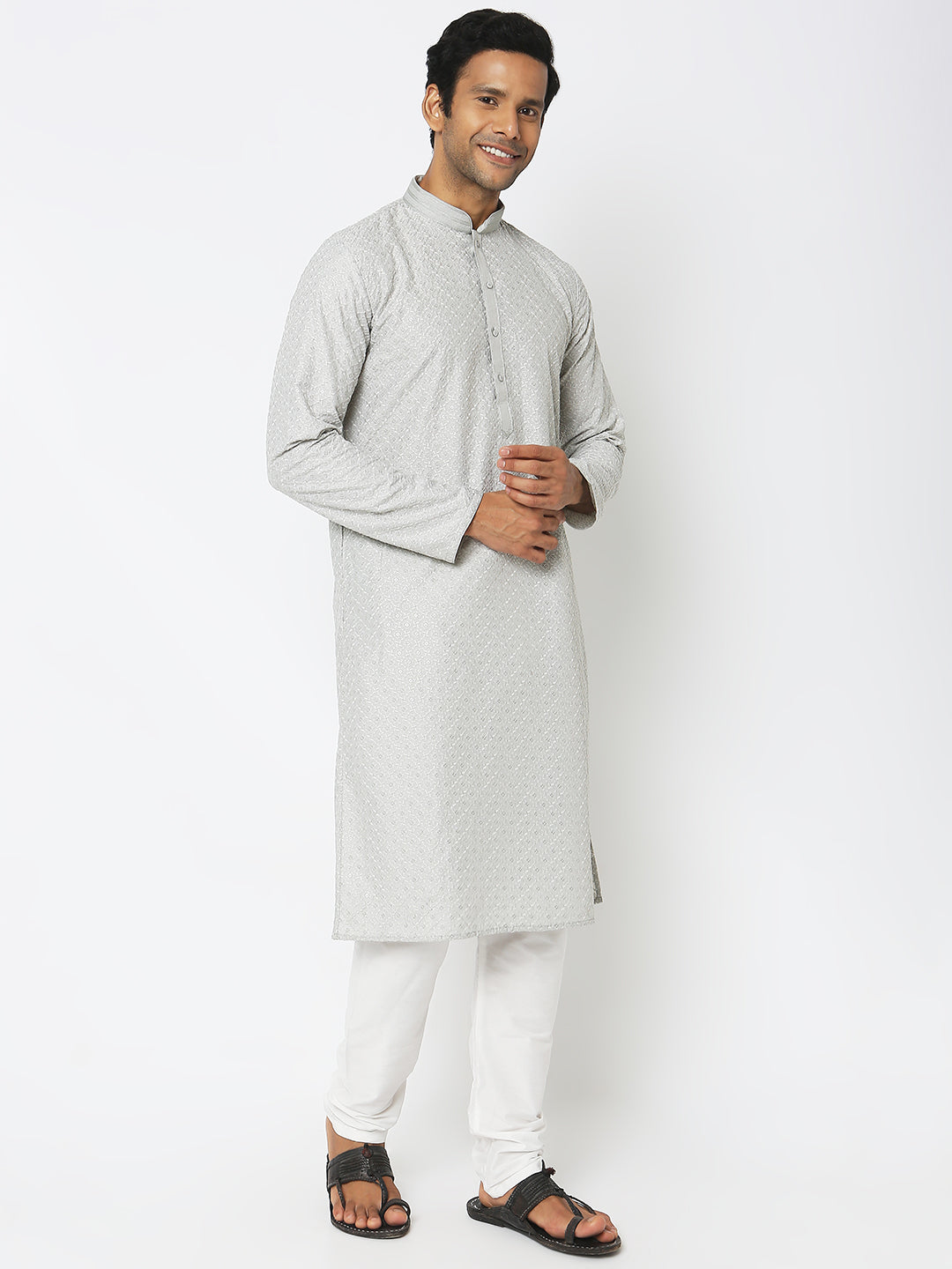 Regular Fit Embroidered Kurta Sets