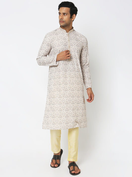 Regular Fit Embroidered Kurta Sets