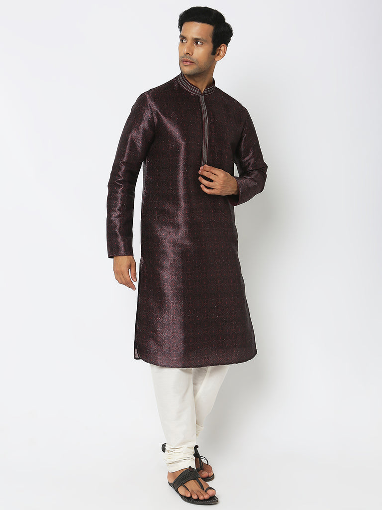 Regular Fit Jacquard Kurta Sets