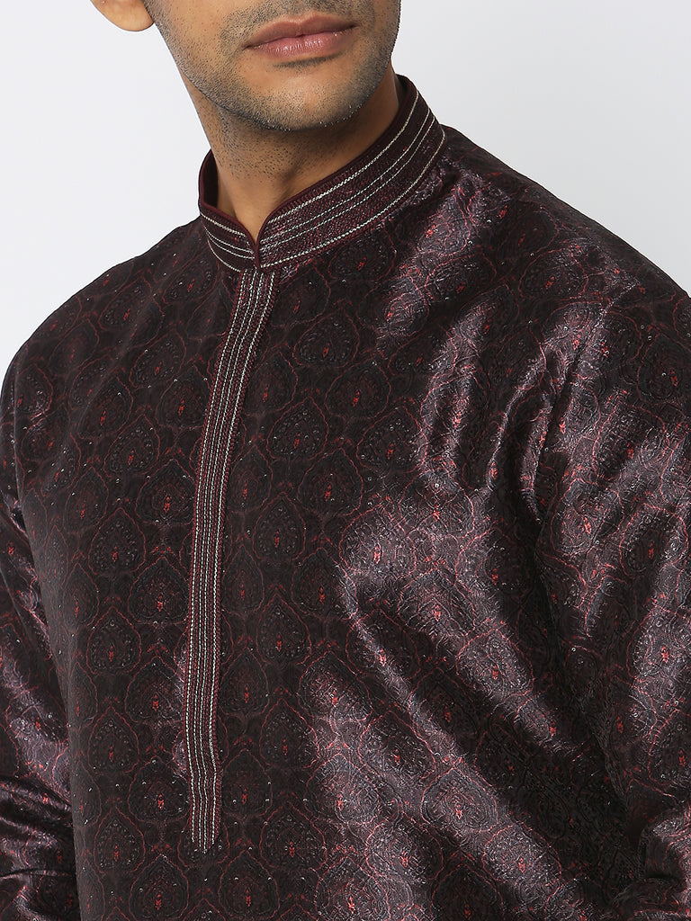 Regular Fit Jacquard Kurta Sets