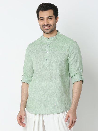 Regular Fit Solid Short Kurta