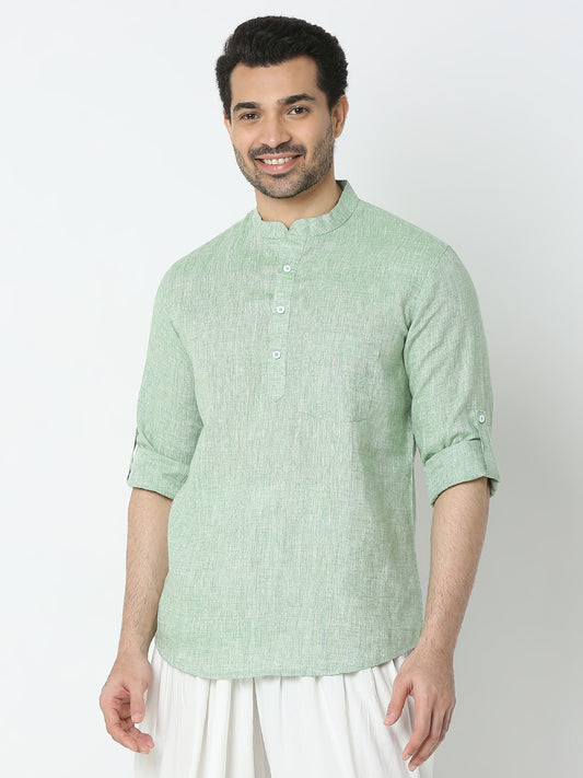 Regular Fit Solid Short Kurta