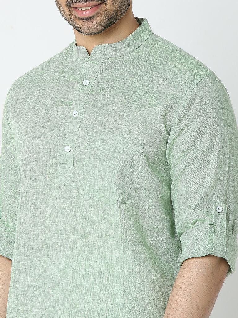 Regular Fit Solid Short Kurta