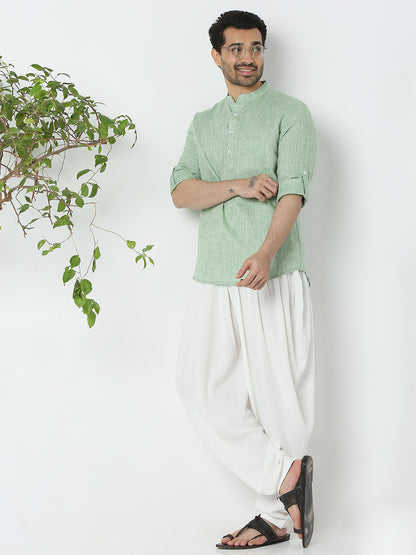 Regular Fit Solid Short Kurta