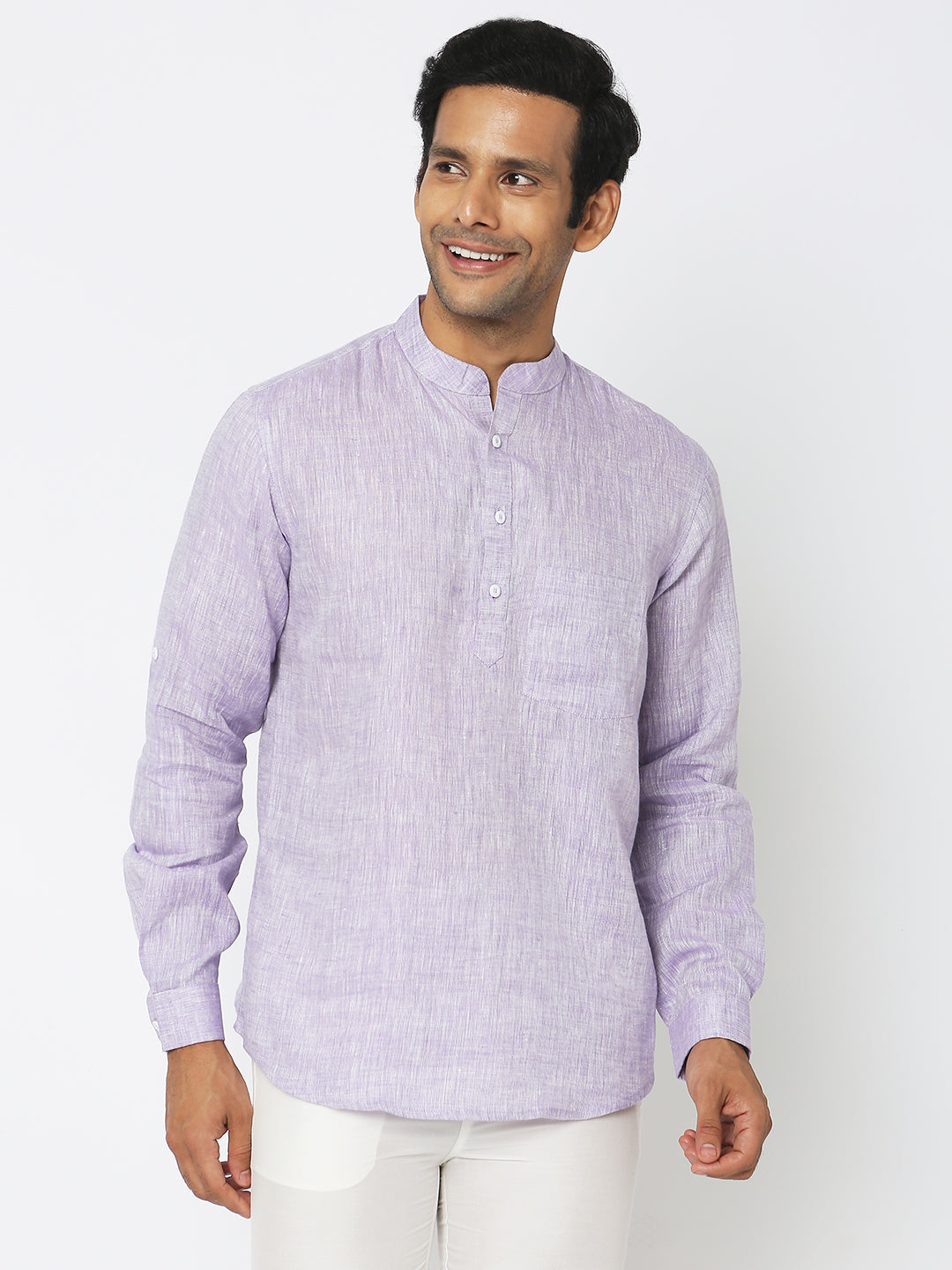 Regular Fit Solid Short Kurta